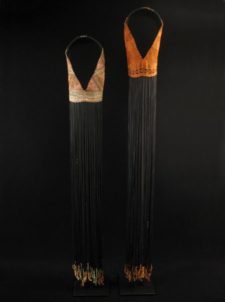 Asian Tribal Art - Two silk headdresses, Yemen