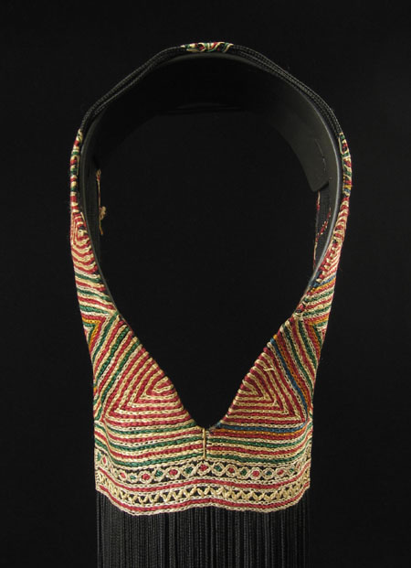 Asian Tribal Art - Striped silk headdress, Yemen