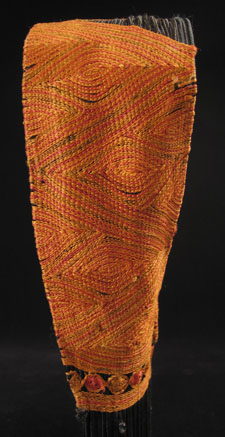 Asian Tribal Art - Orange silk headdress, Yemen, left
