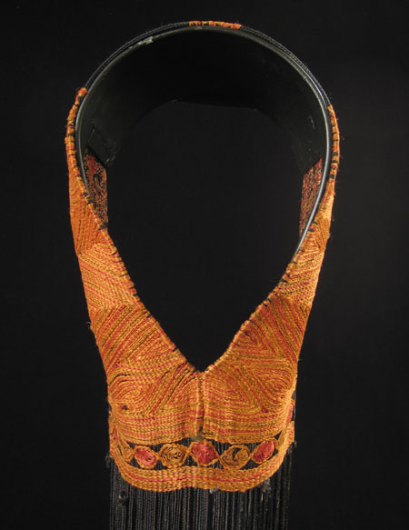 Asian Tribal Art - Orange silk headdress, Yemen