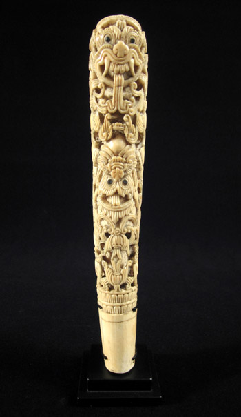Asian Tribal Art - Ivory sword hilt, Burma