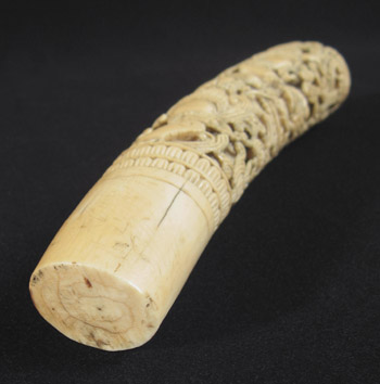 Asian Tribal Art - Ivory sword hilt, Burma, bottom