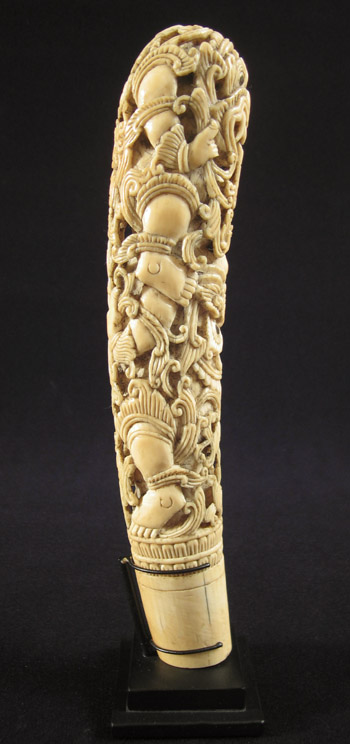 Asian Tribal Art - Ivory sword hilt, Burma, left