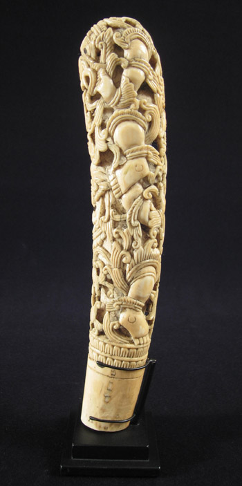 Asian Tribal Art - Ivory sword hilt, Burma, right