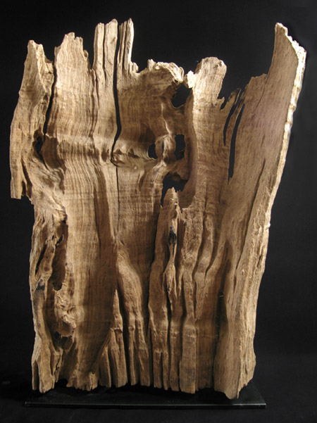 Asian Tribal Art - Scholar's wood fragment, China, back