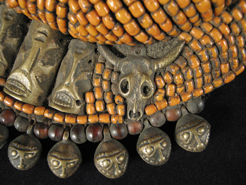 Asian Tribal Art - Beaded pectoral, Nagaland, India, detail