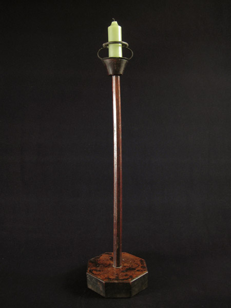 Asian Tribal Art - Keyaki wood candlestick, Japan