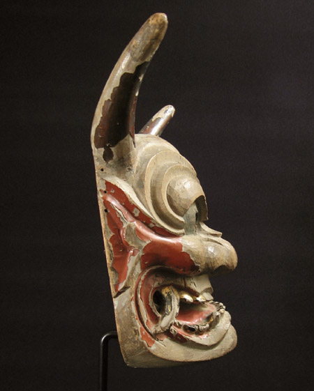 Asian Tribal Art - Hanya mask, Japan, left