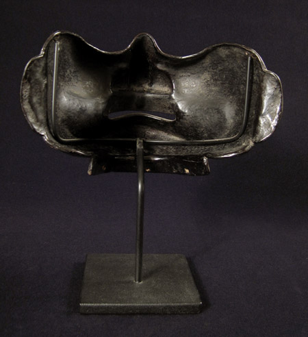 Asian Tribal Art - Leather mempo, Japan, back