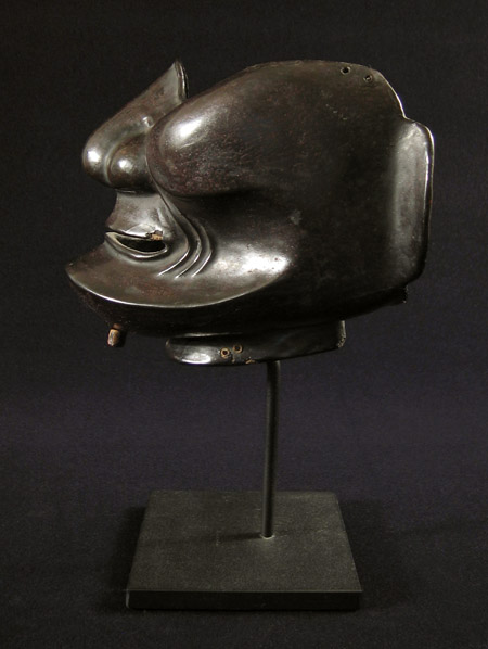 Asian Tribal Art - Leather mempo, Japan, right
