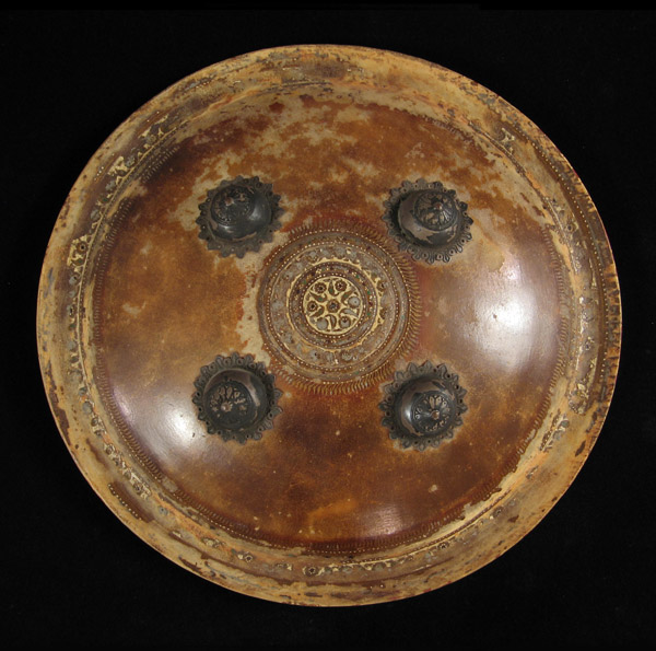 Asian Tribal Art - Hide helmet, Sikh area, India