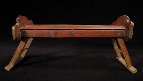 Asian Tribal Art - Bamboo neck rest, China, back