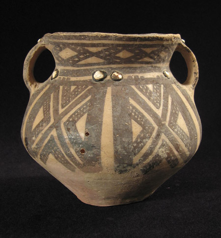 Asian Tribal Art - Small pot, Inner Mongolia, China, back