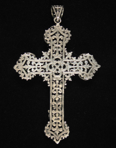 Jewelry Gallery - Large silver crucifix, verso