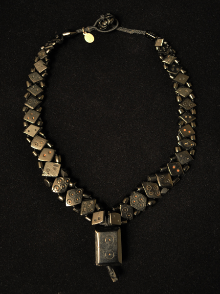 Afghani jet necklace