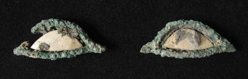 Curiosities - Bronze eyes, Egypt, detail