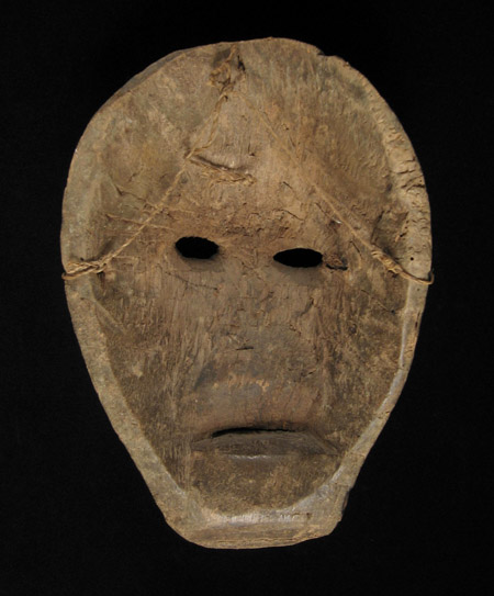Indonesian Tribal Art - Wood mask, Sarawak, Borneo, back