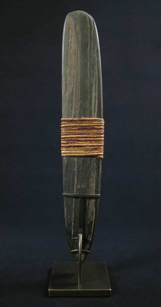 Indonesian Tribal Art - Stone axe-head, Irian Jaya, Indonesia, back view