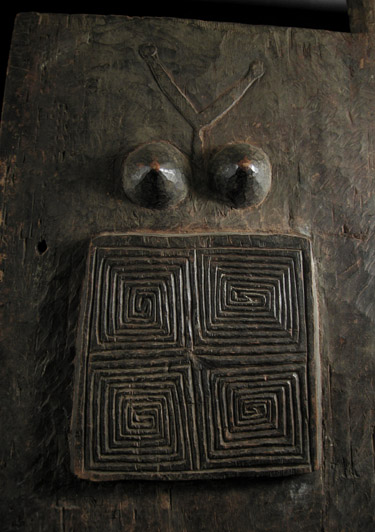 Indonesian Tribal Art - Wood house door, Timor Island, Indonesia, detail