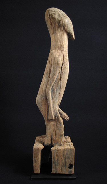 Indonesian Tribal Art - Wood male figure, Madagascar Island, left side