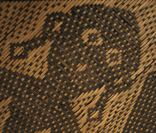 Indonesian Tribal Art - Rattan mat, Dayak, Borneo, detail