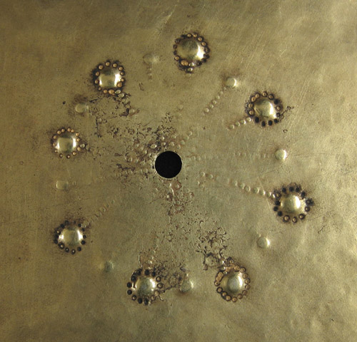 Indonesian Tribal Art - Gold disk pectoral, Timor Island, Indonesia, detail