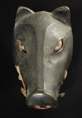 Indonesian Tribal Art - Boar mask, Indonesia, front
