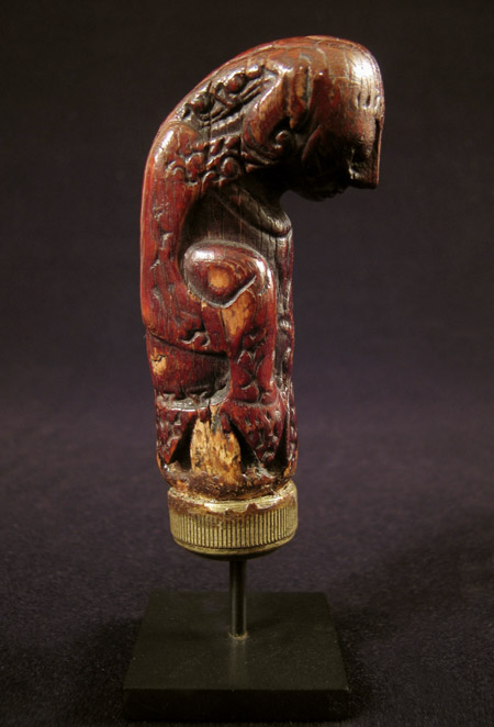 Indonesian Tribal Art - Ivory keris knife handle, Java, left