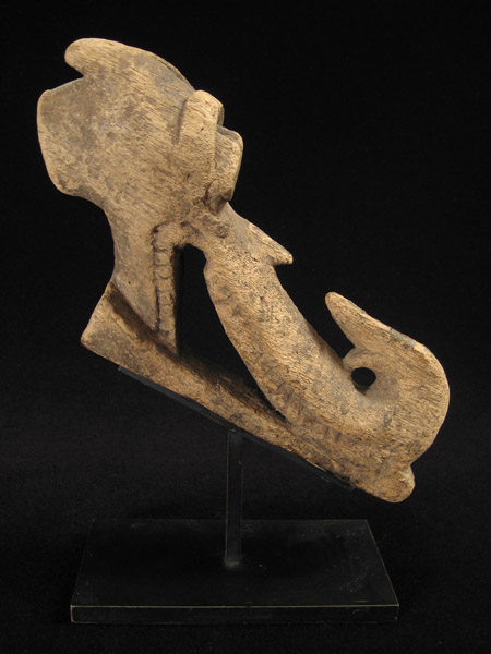 Indonesian Tribal Art - Wood aso finial, Dayak, Borneo