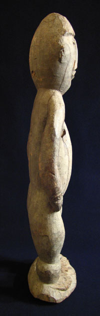 Oceanic Art - Wood female figure, Abelam (Wosera), Papua New Guinea, side view