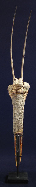 Oceanic Art - Cassowary bone dagger, Abelam, Papua New Guinea, back view