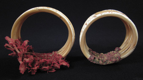 Oceanic Art - Trocus shell bracelets, Papua New Guinea, top view