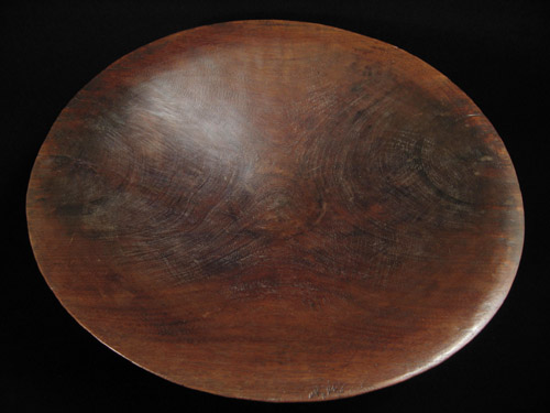 Oceanic Art - Wood kava-kava bowl, Fiji Islands, top view