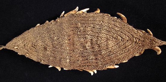 Oceanic Art - Dog's teeth headband, Coastal Sepik, Papua New Guinea, back