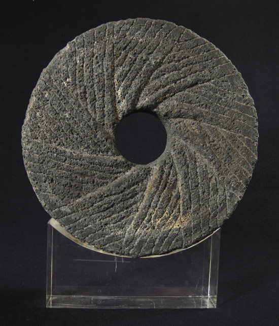 Oceanic Art - Volcanic millstone, South Seas, base