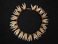 African Tribal Art - Dog's teeth necklace, South Africa