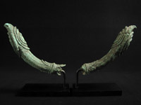 Asian Tribal Art - Bronze palanquin finials, Khmer, Cambodia