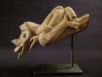 Indonesian Tribal Art - Wood aso finial, Dayak, Borneo