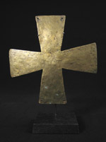 African Tribal Art - Brass cross pendant, Latuku tribe, Southern Sudan