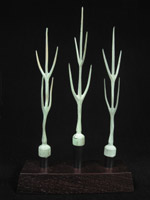 Curiosities - Three copper lightning rods, North America