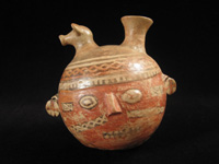 Art of the Americas -&nbsp;Trophy head vessel, Recuay, Peru