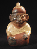 Art of the Americas -&nbsp;Figural stirrup vessel, Moche, Peru