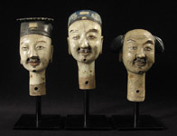 Asian Tribal Art - Ceramic puppet heads, China