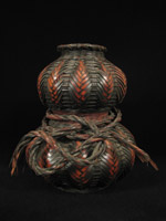 Asian Tribal Art - Gourd ikebana basket, Japan