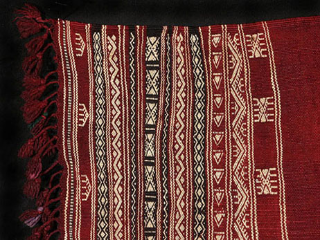 Tunisian textile - red ketfiya, detail