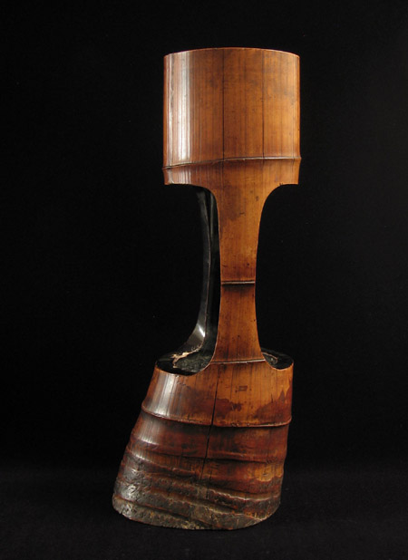 Asian Tribal Art - Bamboo ikebana container, Japan, right