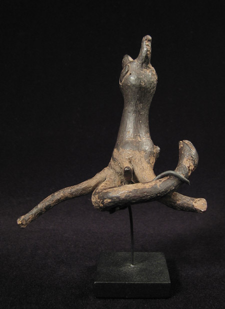 Indonesian Tribal Art - Wood charm, Dayak, Borneo, back